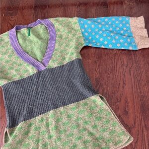 Wool Multicolor Knit Sweater